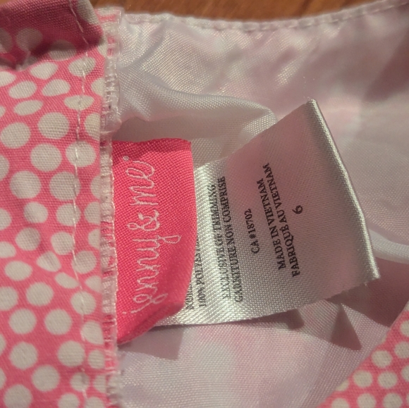Girls Size 6 Pink and White Flowered Jenny & Me Dress, used - Picture 3 of 8